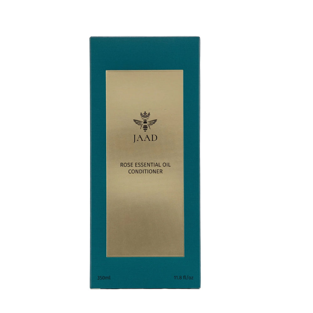 Box of JAAD Rose Essential Oil Conditioner on a white background