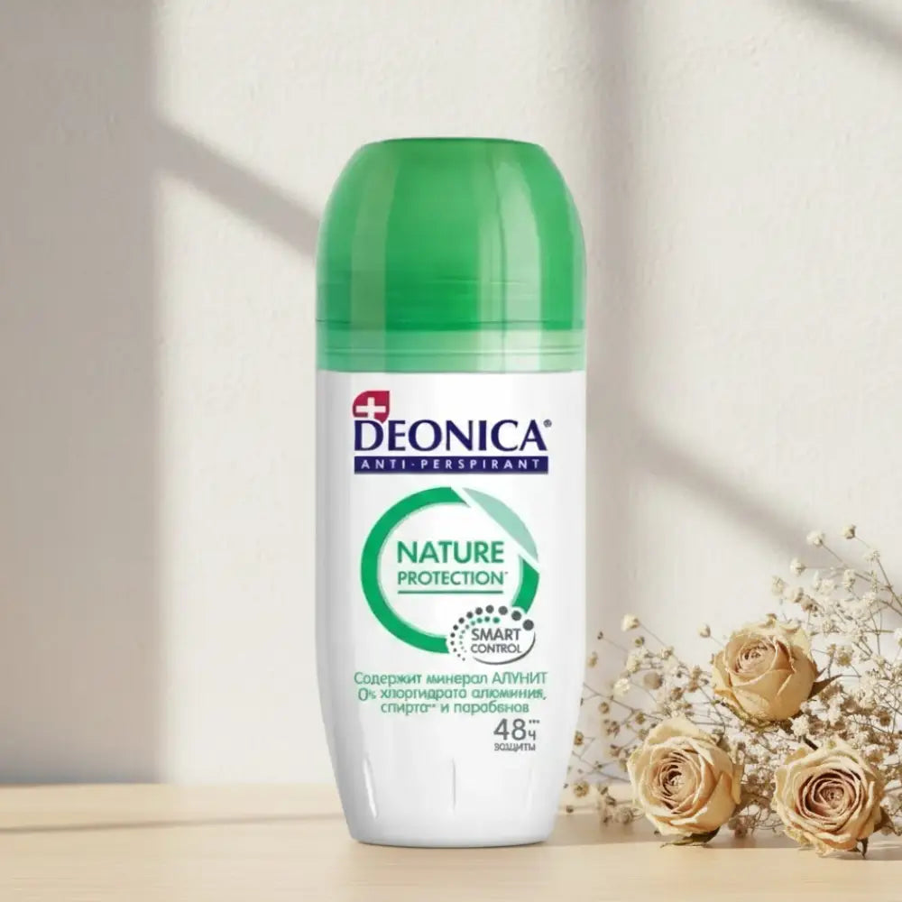 Deonica Nature Protection deodorant roll-on on a white background